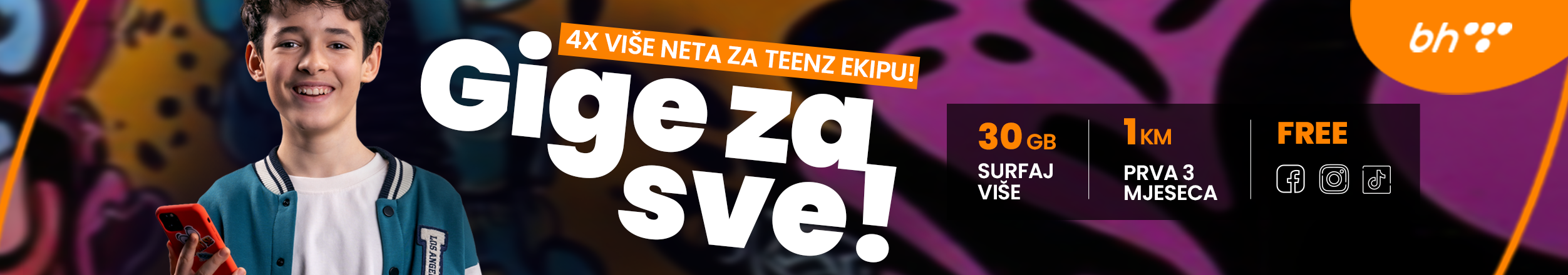 BH Telecom - Gige za sve! 4X više neta za Teenz ekipu