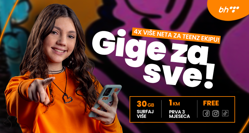 BH Telecom - Gige za sve! 4X više neta za Teenz ekipu